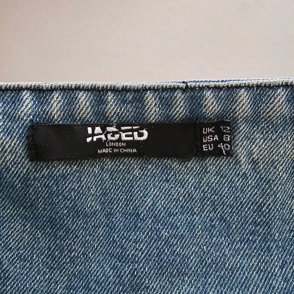 Jaded London Denim Micro Mini Skirt 8 Blue Pleated Low Rise Y2K Streetwear Bratz